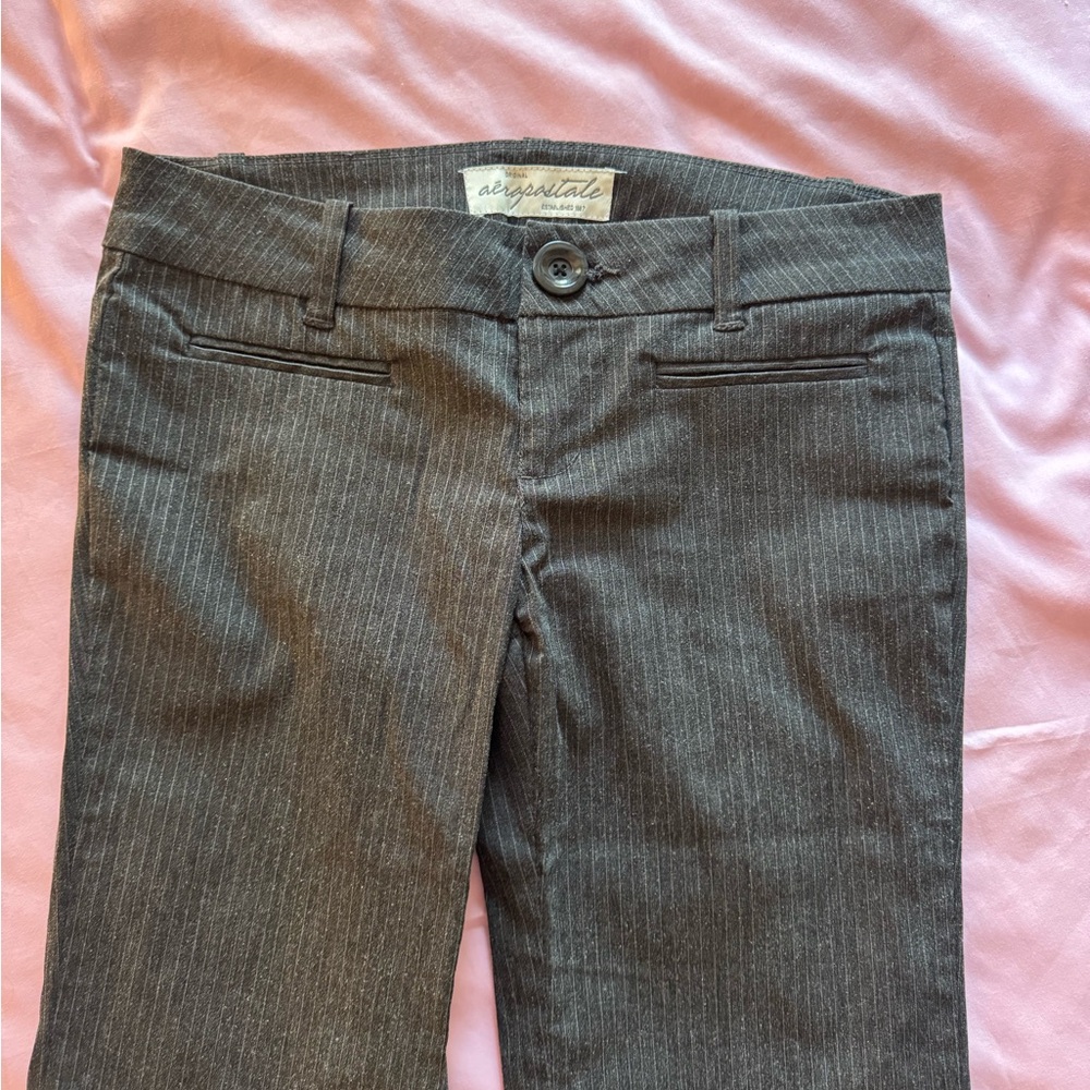 Gray Pinstripe Pants